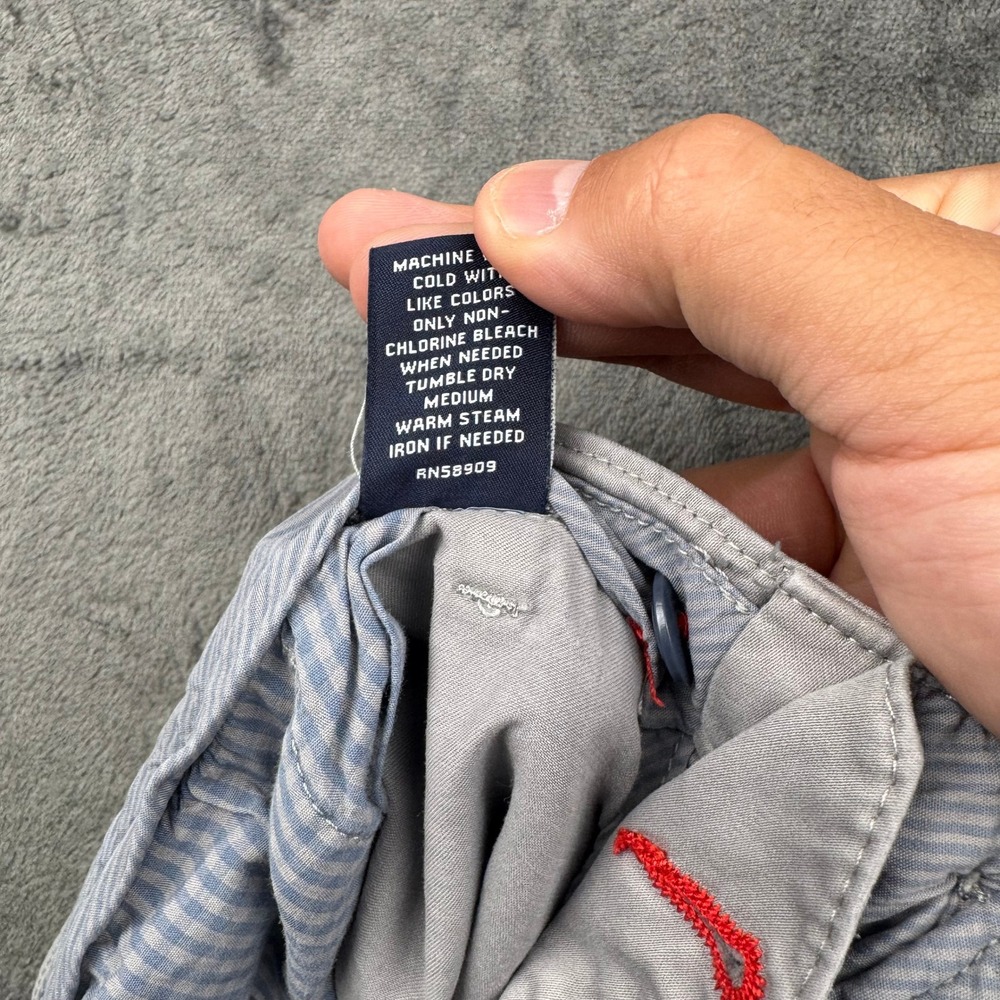Cremieux Mens Gray Cotton Stretch Chino Shorts Size 40 Flat Front Classic Casual - Picture 8 of 11